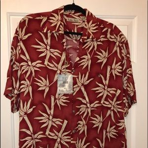 Red bamboo Hawaiian Shirt
